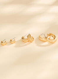 18K Gold Classic Hoop Set Detail 2 - ALTAR'D STATE KIDS