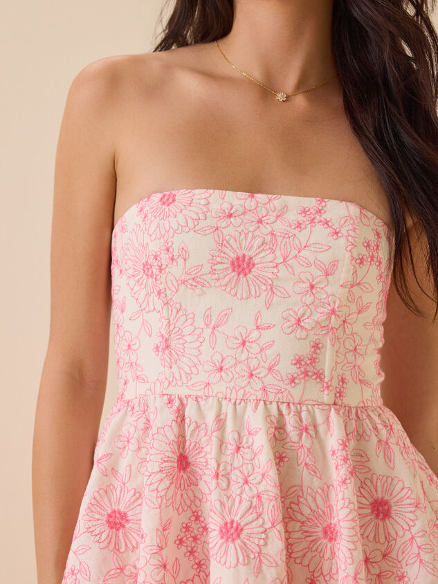 Kendra Floral Mini Dress Detail 2 - AS Kids
