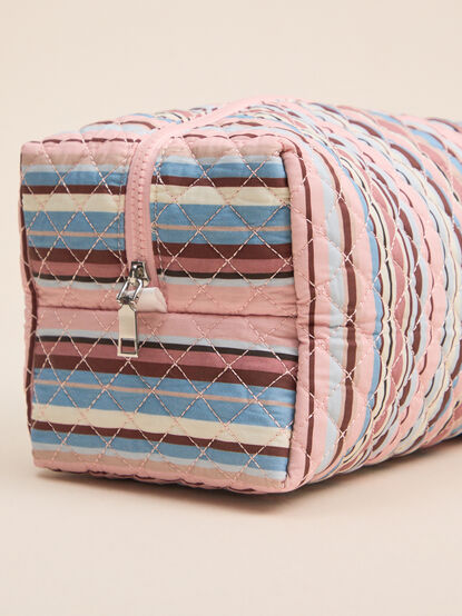 Sims Stripe Quilted Makeup Bag - AS Kids