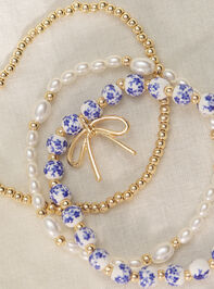 Painted Beads and Bow Bracelet Set Detail 2 - ALTAR'D STATE KIDS