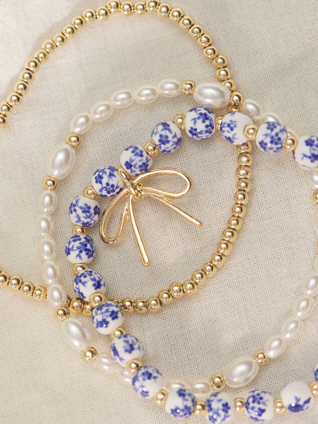 Painted Beads and Bow Bracelet Set Detail 2 - ALTAR'D STATE KIDS