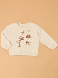 Gia Gameday Bow Sweatshirt Detail 2 - AS Kids