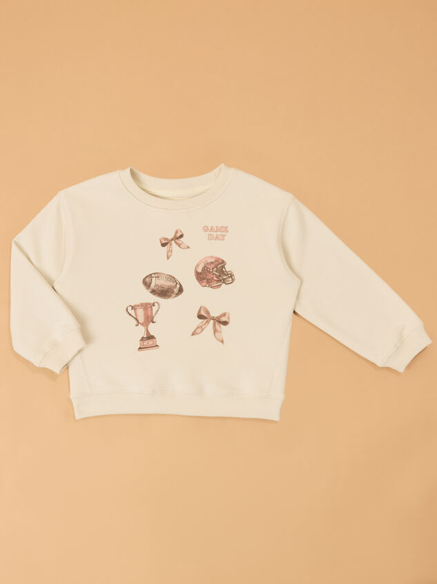 Gia Gameday Bow Sweatshirt Detail 2 - AS Kids