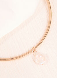 Pearl Drop Collar Charm Necklace Detail 3 - AS Kids
