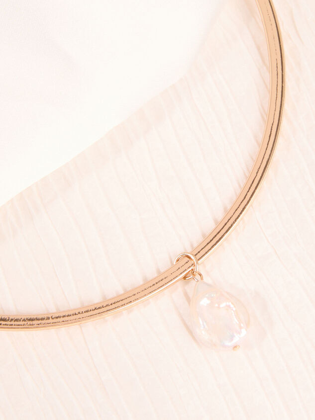 Pearl Drop Collar Charm Necklace Detail 3 - AS Kids