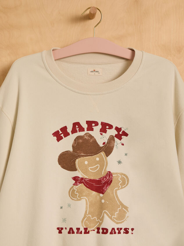 Happy Y'alliday Dad Pullover Detail 2 - AS Kids