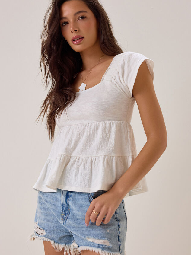 Leylani Tiered Babydoll Top Detail 2 - AS Kids