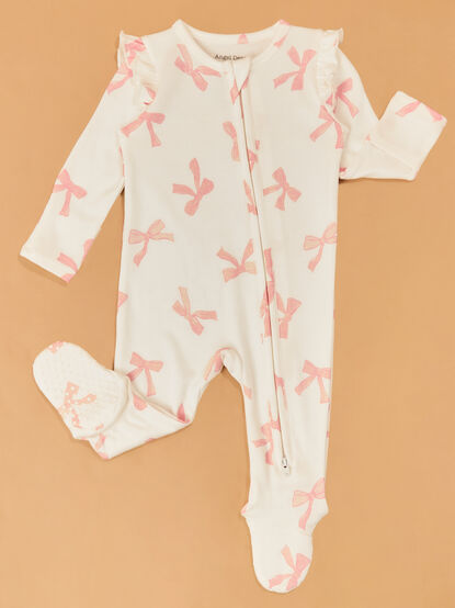 Pretty Bows Ruffle Footie - AS Kids
