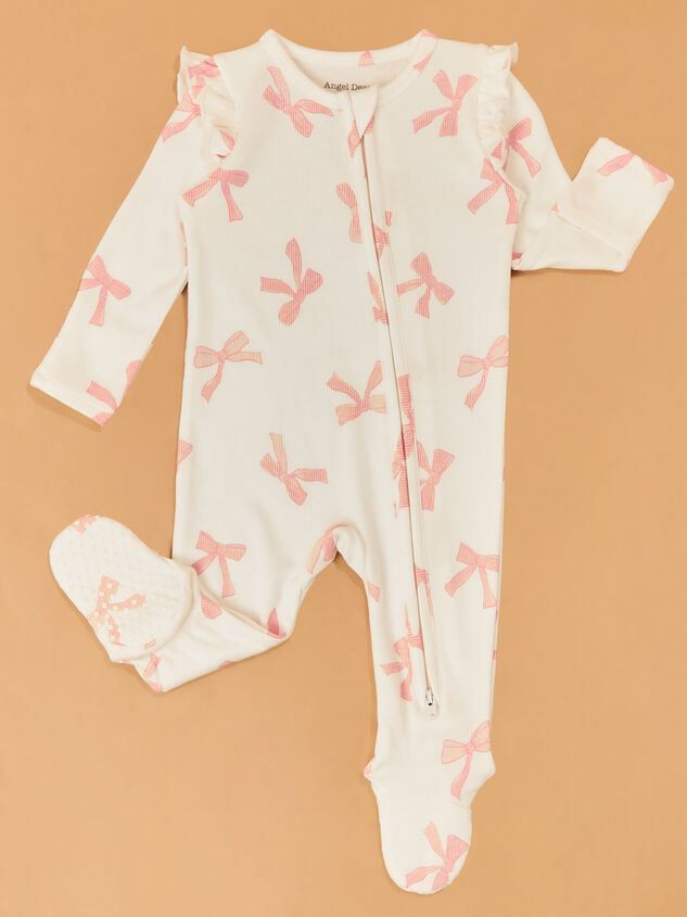 Pretty Bows Ruffle Footie Detail 2 - AS Kids