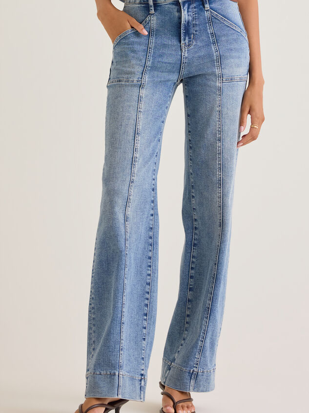 Ciara Front Seam Straight Leg Jeans Detail 3 - AS Kids