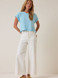 Hattie Stripe Roll Sleeve Crew Detail 2 - AS Kids