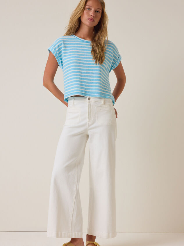 Hattie Stripe Roll Sleeve Crew Detail 2 - AS Kids