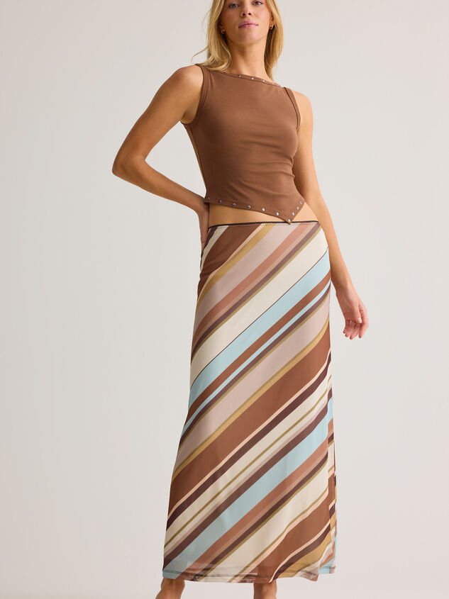 Kimber Stripe Midi Skirt Detail 2 - AS Kids