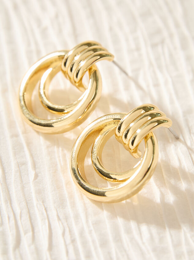 18K Gold Doorknocker Hoop Earrings Detail 2 - AS Kids