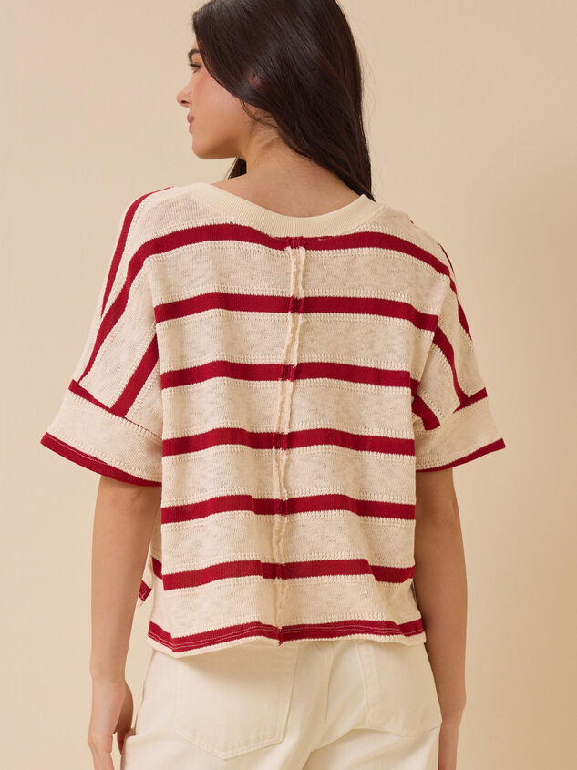 Dylan Striped V-Neck Top Detail 5 - AS Kids