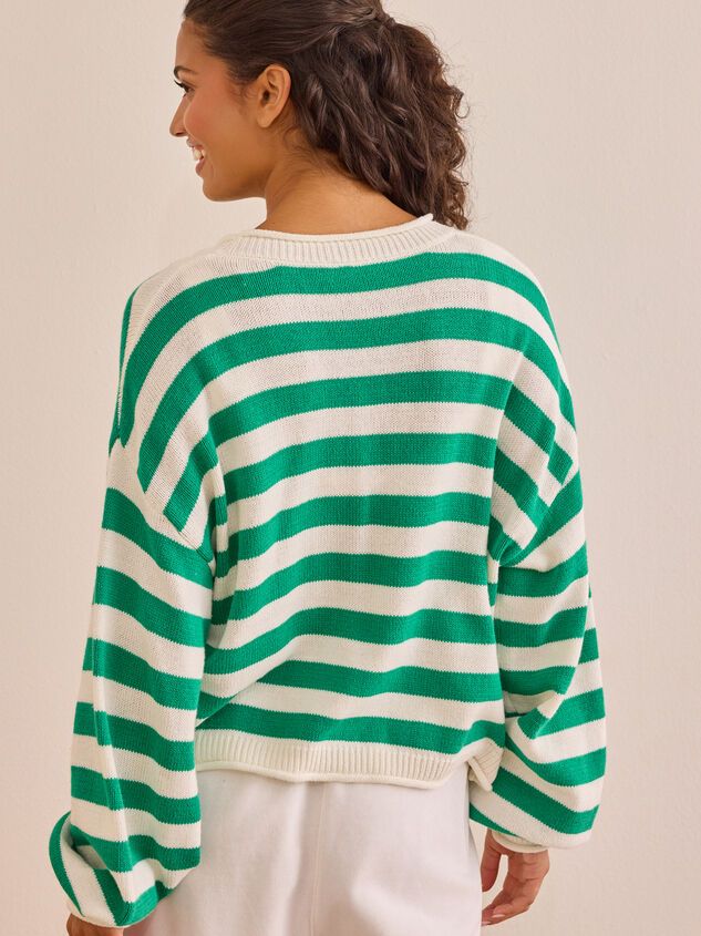 Serve Stripe Button Up Cardigan Detail 5 - ALTAR'D STATE KIDS