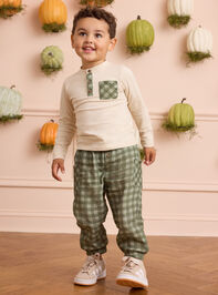 Hayes Gingham Cargo Toddler Pants - AS Kids