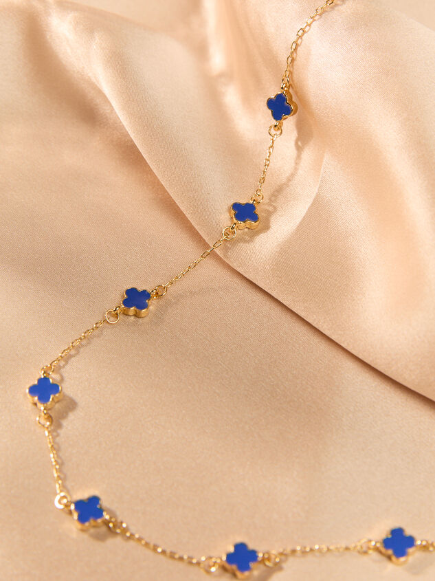 18K Gold Dainty Clover Choker Detail 3 - AS Kids