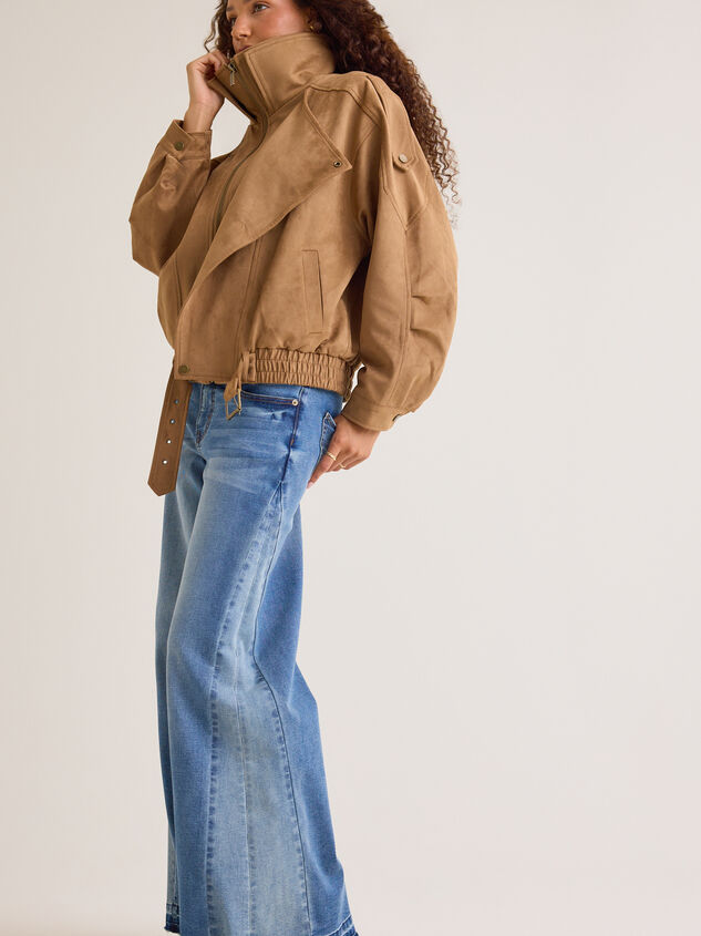 Addy Suede Bomber Jacket Detail 3 - AS Kids