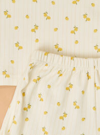 Lemon Stripe Short Sleeve Set Detail 2 - ALTAR'D STATE KIDS