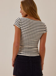 Revel Stripe Boatneck Top Detail 4 - AS Kids