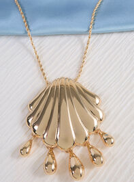 Golden Tide Shell Pendant Necklace Detail 5 - AS Kids