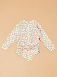 Sarah Long Sleeve Ruffle Butt Swimsuit Detail 4 - ALTAR'D STATE KIDS