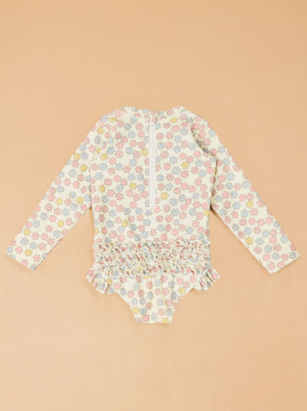 Sarah Long Sleeve Ruffle Butt Swimsuit Detail 4 - ALTAR'D STATE KIDS