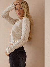 Olivia Pointelle Cardigan Detail 3 - AS Kids