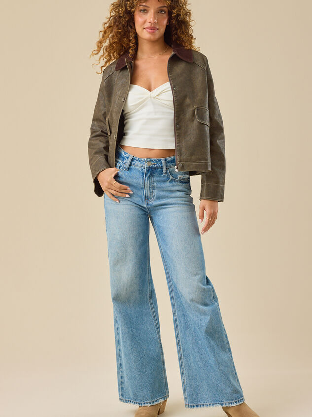 Everleigh Leather Barn Jacket Detail 2 - ALTAR'D STATE KIDS