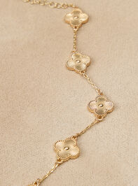 Clover Double Sided Blue Bracelet Detail 4 - AS Kids