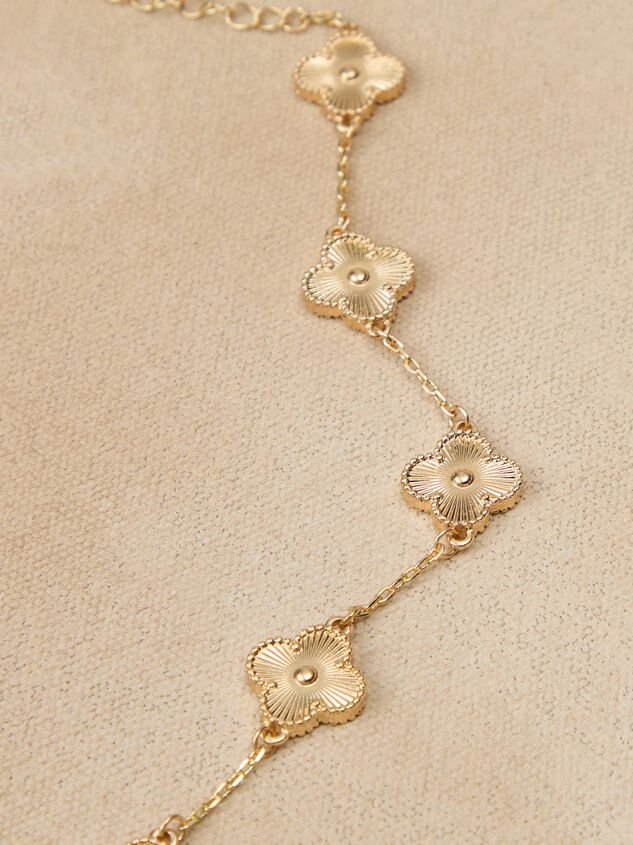 Clover Double Sided Blue Bracelet Detail 4 - AS Kids