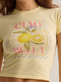 Ciao Bella Postcard Baby Tee Detail 2 - AS Kids