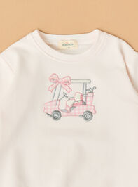 Gabby Golf Cart Embroidered Baby Sweatshirt Detail 2 - ALTAR'D STATE KIDS