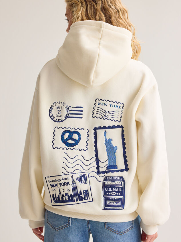 NYC Postage Hoodie Detail 2 - AS Kids