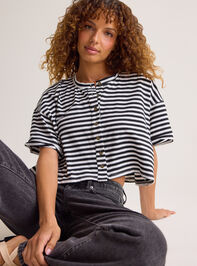 Keaton Button-Up Stripe Top - AS Kids