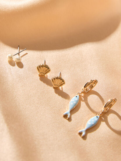 Mermaid&rsquo;s Pick Earring Set - AS Kids