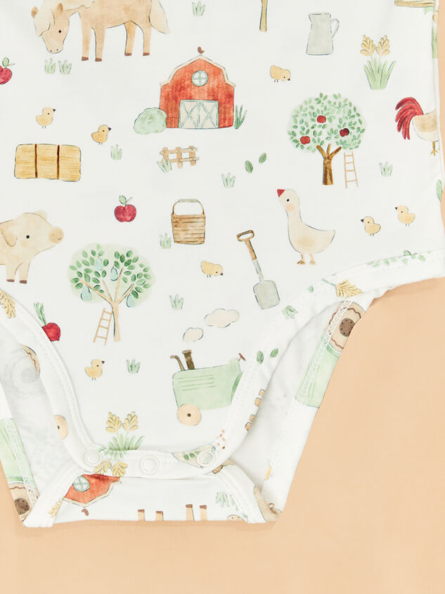 Farm Animal Short Sleeve Bodysuit Detail 2 - ALTAR'D STATE KIDS