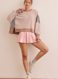 Varsity Stripe Long Sleeve Detail 2 - AS Kids