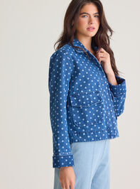 Madi Polka Dot Denim Jacket Detail 4 - AS Kids