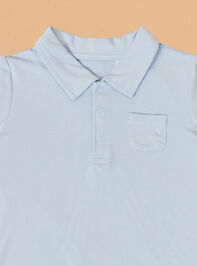 Dusty Plaid Polo Short Set Detail 4 - ALTAR'D STATE KIDS