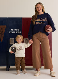 Football Mom Stitched Sweater - AS Kids