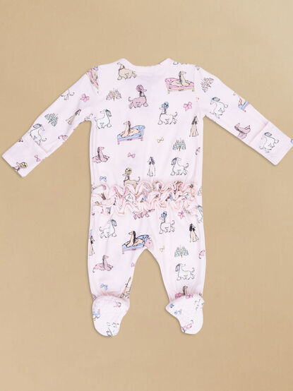 Fancy Dog Ruffle Footie - AS Kids