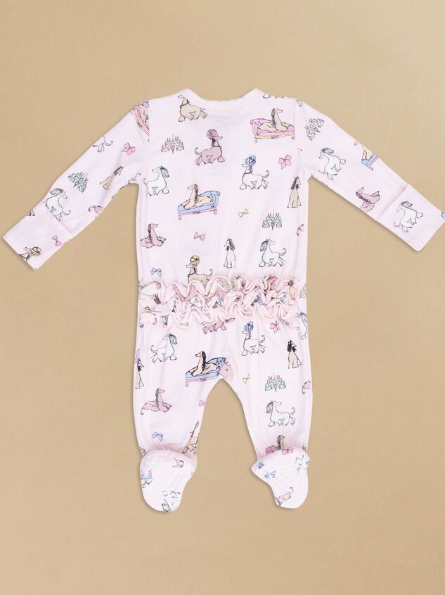 Fancy Dog Ruffle Footie Detail 2 - AS Kids