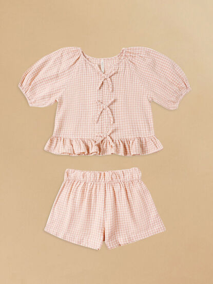 Juniper Gingham Top and Short Set by Rylee + Cru - AS Kids
