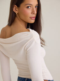 Rhea Asymmetrical Fitted Knit Top Detail 5 - AS Kids