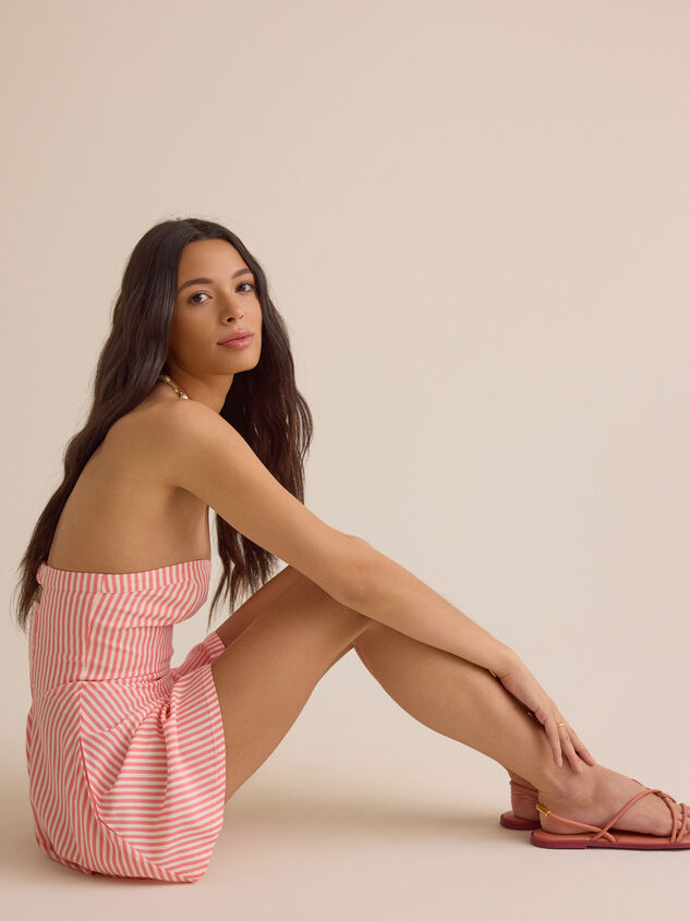 Carlie Strapless Stripe Romper Detail 5 - AS Kids