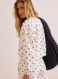 Supersoft Polka Dot Crew Pullover Detail 6 - AS Kids