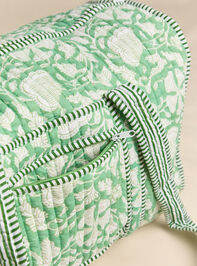 Green Gardenia Quilted Duffle Detail 2 - AS Kids