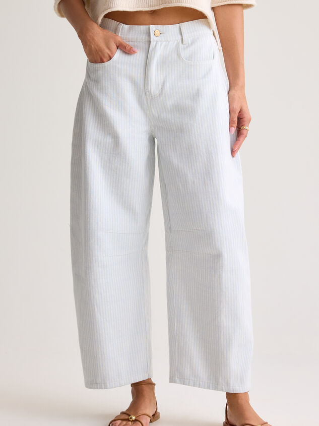 Maren Striped Barrel Pant Detail 3 - AS Kids